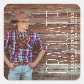 Modern Afstudeerder | Foto Afstuderen Sticker (Voorkant)