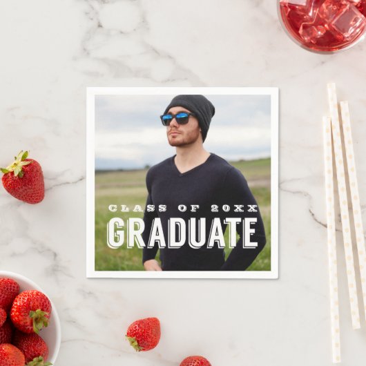 Modern Afstudeerder Foto op persoonlijke titel Afs Servetten (Insitu)