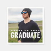 Modern Afstudeerder Foto op persoonlijke titel Afs Servetten (Voorkant)