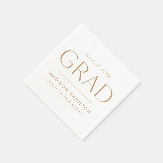 Modern Afstudeerder Goud Afstuderen Servet (Hoek)