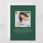 Modern Afstudeerder Groene Typografie 2 Foto Afstu Aankondiging (Achterkant)