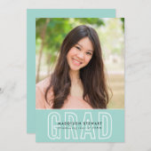 MODERN AFSTUDEERDER, hoofdfoto omtrek omlaag, groe Kaart (Voorkant / Achterkant)