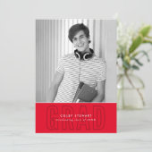 MODERN AFSTUDEERDER - hoofdfotooverzicht rood Kaart (Staand voorkant)