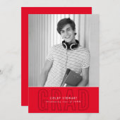 MODERN AFSTUDEERDER - hoofdfotooverzicht rood Kaart (Voorkant / Achterkant)