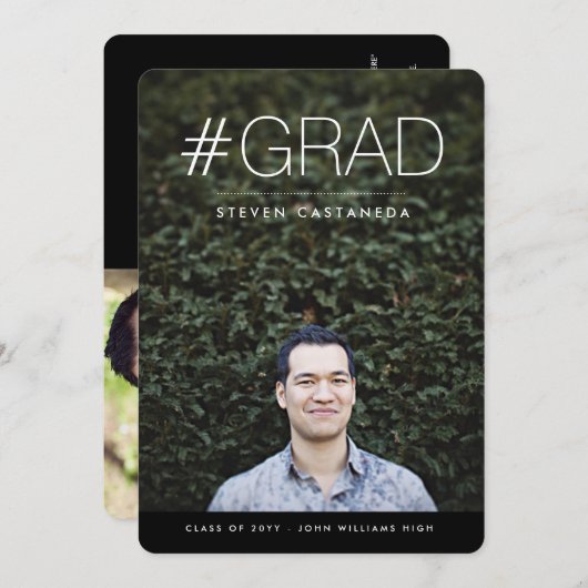 Modern Afstudeerder Kaart (Voorkant / Achterkant)