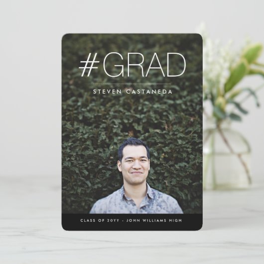 Modern Afstudeerder Kaart (Staand voorkant)