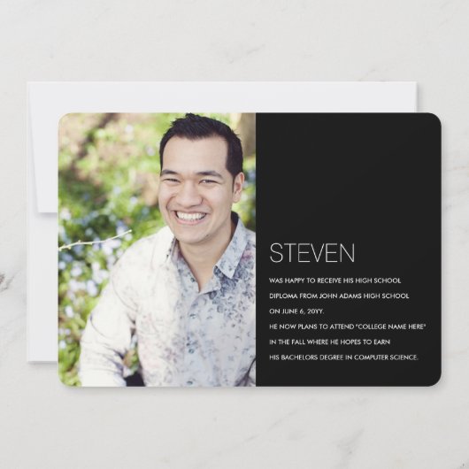 Modern Afstudeerder Kaart (Achterkant)