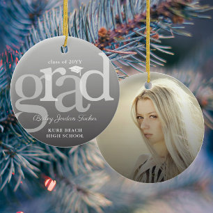Modern AFSTUDEERDER Ombre Overlay Afstuderen Keramisch Ornament