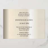 MODERN AFSTUDEERDER PARTIJ FOLIE UITNODIGING (Achterkant)