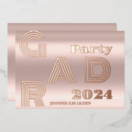 MODERN AFSTUDEERDER PARTIJ FOLIE UITNODIGING