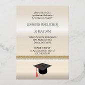 MODERN AFSTUDEERDER PARTIJ FOLIE UITNODIGING (Achterkant)