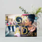 MODERN AFSTUDEERDER PARTIJ FOLIE UITNODIGING (Staand Voorkant)