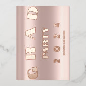 MODERN AFSTUDEERDER PARTIJ FOLIE UITNODIGING (Voorkant)