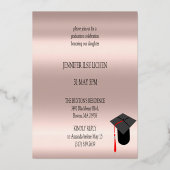 MODERN AFSTUDEERDER PARTIJ FOLIE UITNODIGING (Achterkant)