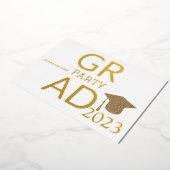 MODERN AFSTUDEERDER PARTIJ FOLIE UITNODIGING (Gedraaid)