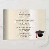 MODERN AFSTUDEERDER PARTIJ FOLIE UITNODIGING (Achterkant)