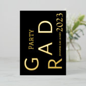 MODERN AFSTUDEERDER PARTIJ FOLIE UITNODIGING (Staand Voorkant)