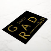 MODERN AFSTUDEERDER PARTIJ FOLIE UITNODIGING (Gedraaid)