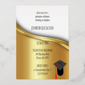 MODERN AFSTUDEERDER PARTIJ FOLIE UITNODIGING (Achterkant)