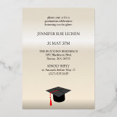 MODERN AFSTUDEERDER PARTIJ FOLIE UITNODIGING (Achterkant)