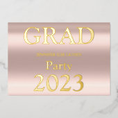 MODERN AFSTUDEERDER PARTIJ FOLIE UITNODIGING (Voorkant)