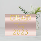 MODERN AFSTUDEERDER PARTIJ FOLIE UITNODIGING (Staand Voorkant)