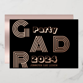 MODERN AFSTUDEERDER PARTIJ FOLIE UITNODIGING