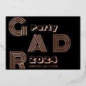 MODERN AFSTUDEERDER PARTIJ FOLIE UITNODIGING (Voorkant)