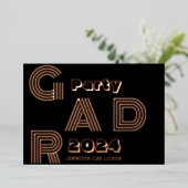 MODERN AFSTUDEERDER PARTIJ FOLIE UITNODIGING (Staand Voorkant)