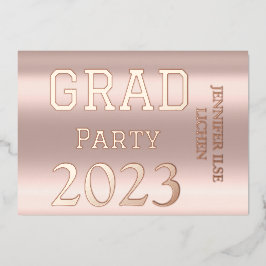 MODERN AFSTUDEERDER PARTIJ FOLIE UITNODIGING