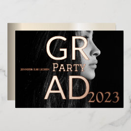 MODERN AFSTUDEERDER PARTIJ FOLIE UITNODIGING