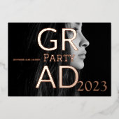 MODERN AFSTUDEERDER PARTIJ FOLIE UITNODIGING (Voorkant)