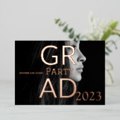 MODERN AFSTUDEERDER PARTIJ FOLIE UITNODIGING (Staand Voorkant)