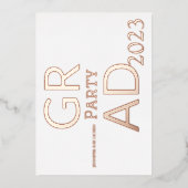 MODERN AFSTUDEERDER PARTIJ FOLIE UITNODIGING (Voorkant)