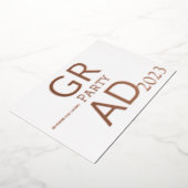 MODERN AFSTUDEERDER PARTIJ FOLIE UITNODIGING (Gedraaid)