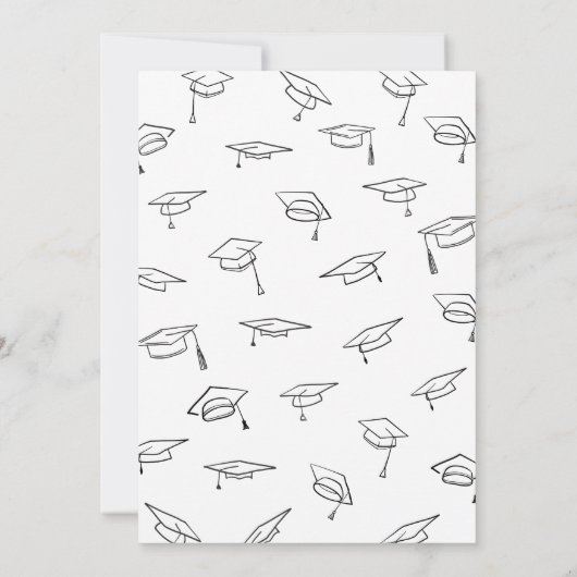 Modern Afstudeerder Party Kalligrafie Script Line  Kaart (Achterkant)