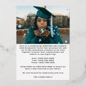 MODERN AFSTUDEERDER PARTY | Klasse van 2024 Goudge Folie Uitnodiging (Achterkant)