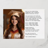 MODERN AFSTUDEERDER PARTY | Klasse van 2024 twee f Folie Uitnodiging (Achterkant)