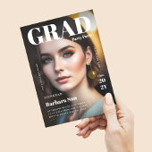Modern Afstudeerder Party Magazine Foto Afstuderen Kaart