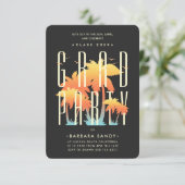 Modern Afstudeerder Party Zomerafstudeerfeest Kaart (Staand voorkant)