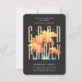 Modern Afstudeerder Party Zomerafstudeerfeest Kaart (Voorkant)