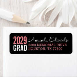 Modern Afstudeerder - Persoonlijk retouradres Etiket