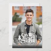 Modern AFSTUDEERDER Pet 2 foto's Wit Overlay Aankondiging (Voorkant)