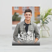 Modern AFSTUDEERDER Pet 2 foto's Wit Overlay Aankondiging (Staand voorkant)