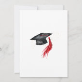 Modern Afstudeerder Pet Graduation Party Invitatio Kaart (Achterkant)