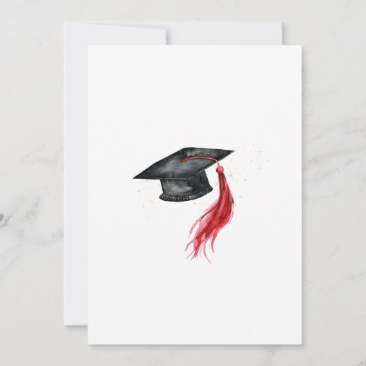 Modern Afstudeerder Pet Graduation Party Invitatio Kaart (Achterkant)