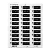 Modern AFSTUDEERDER Pet & Jaar Zwart-wit Afstudere Etiket (Full Sheet)