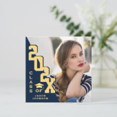 Modern Afstudeerder PHOTO Graduation Party Kaart (Staand voorkant)