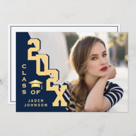 Modern Afstudeerder PHOTO Graduation Party Kaart