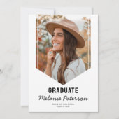 Modern Afstudeerder Sash Photo Afstuderen Aankondiging (Voorkant)